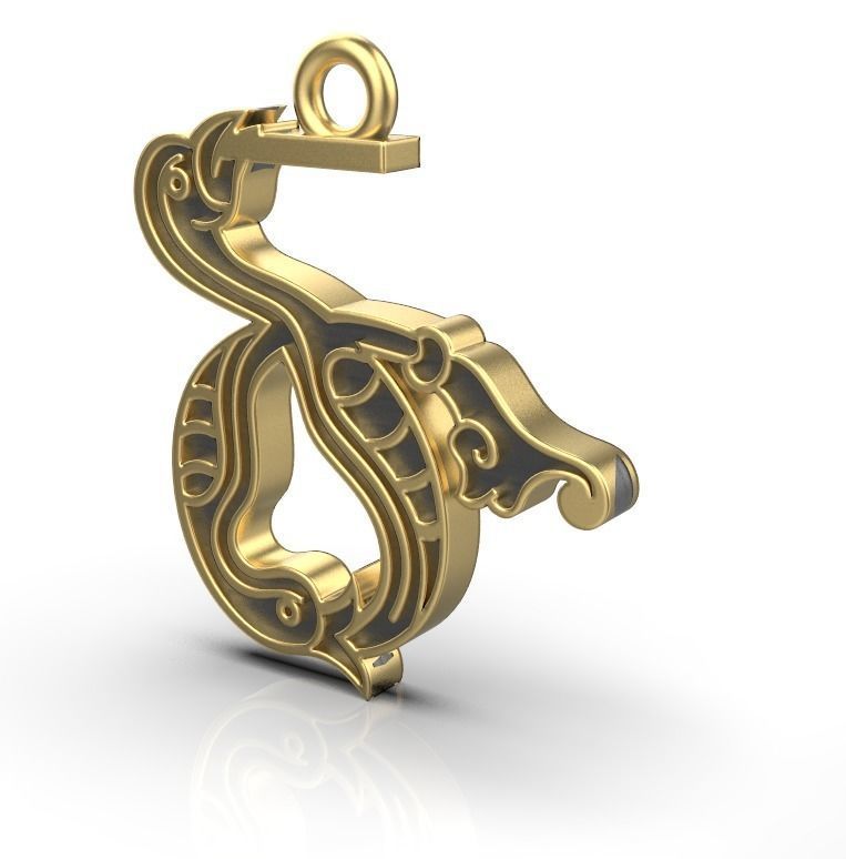 Armenian letters 3D print model_3