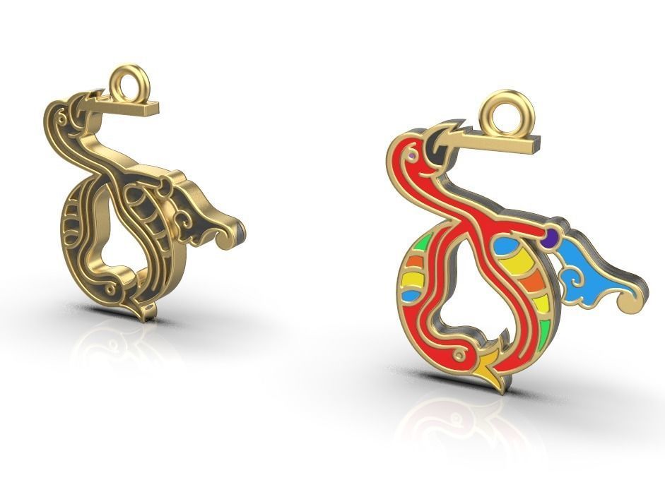 Armenian letters 3D print model_11