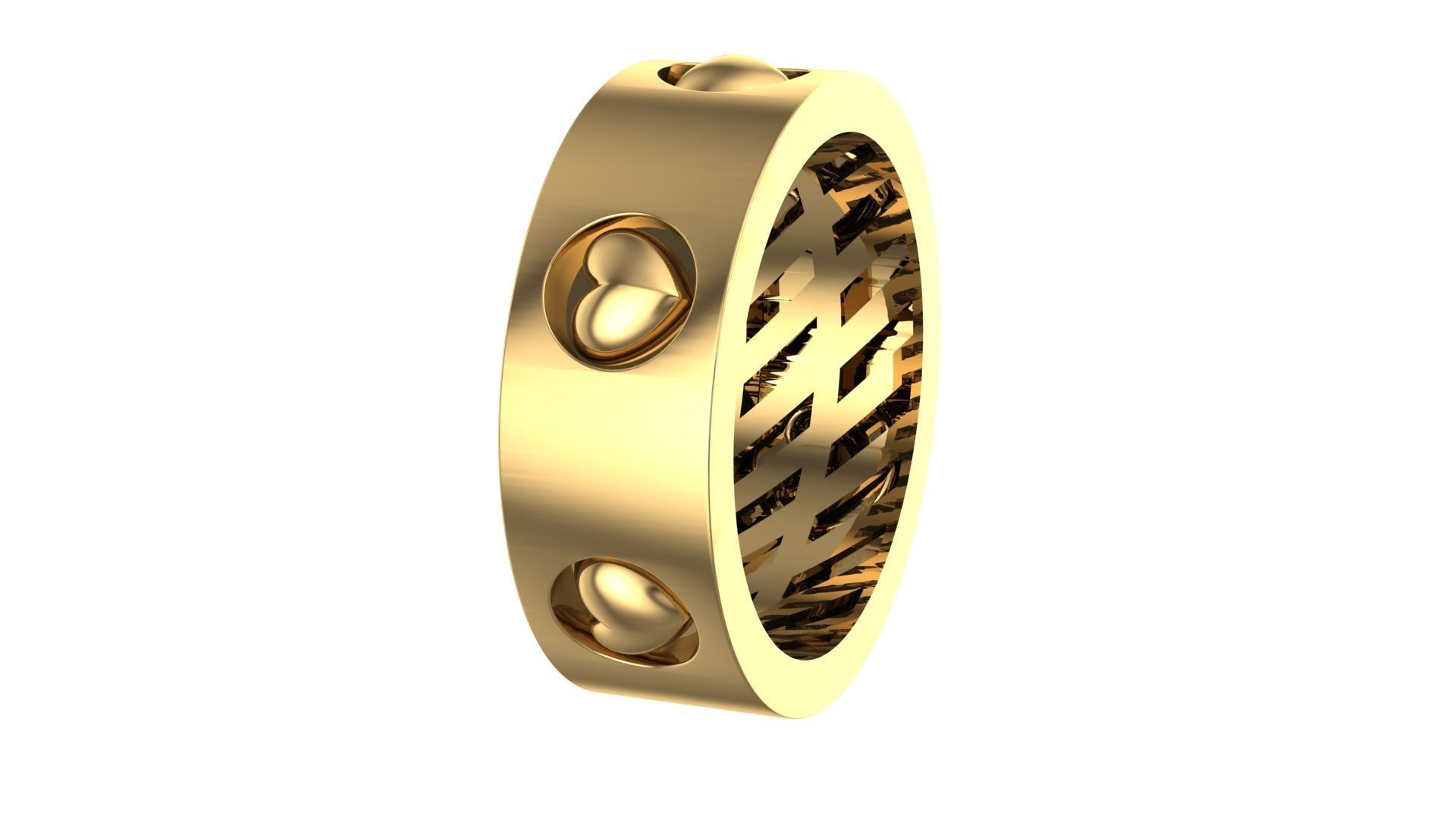 Heart Wedding Ring 3D print model_2