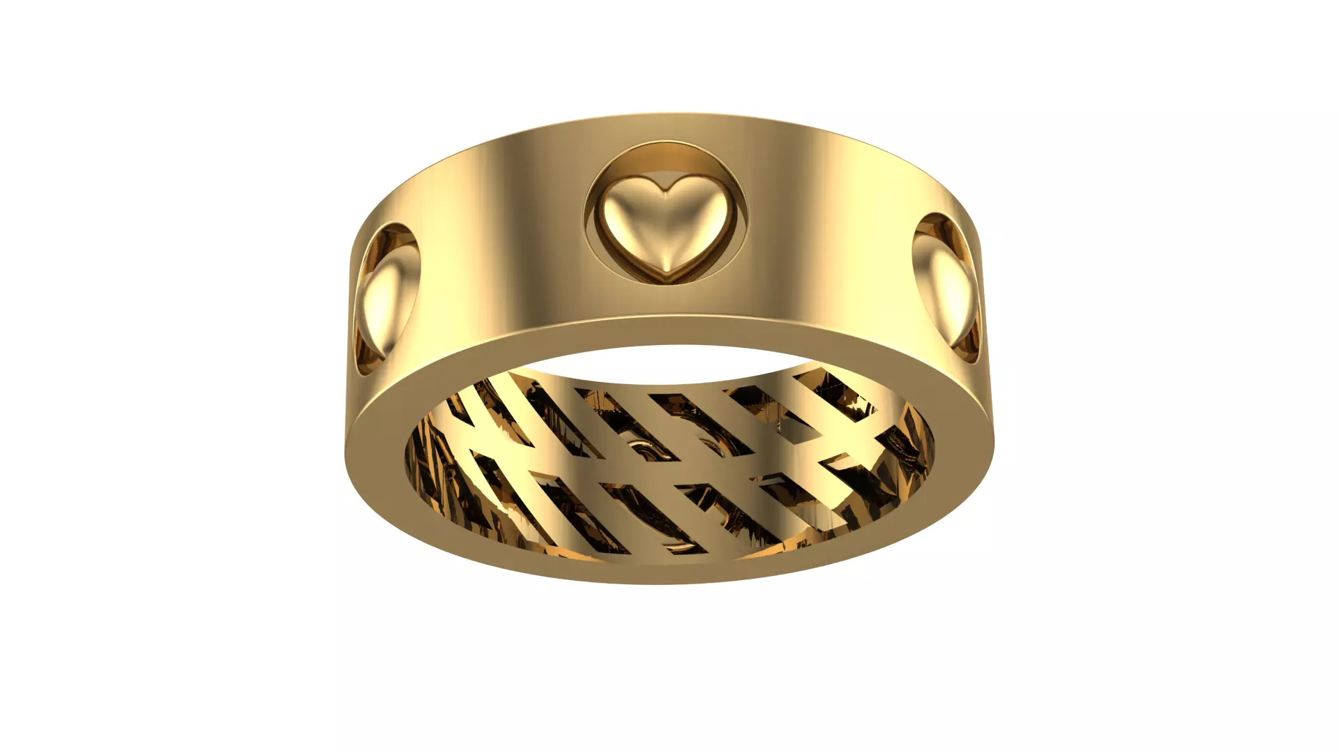 Heart Wedding Ring 3D print model_0