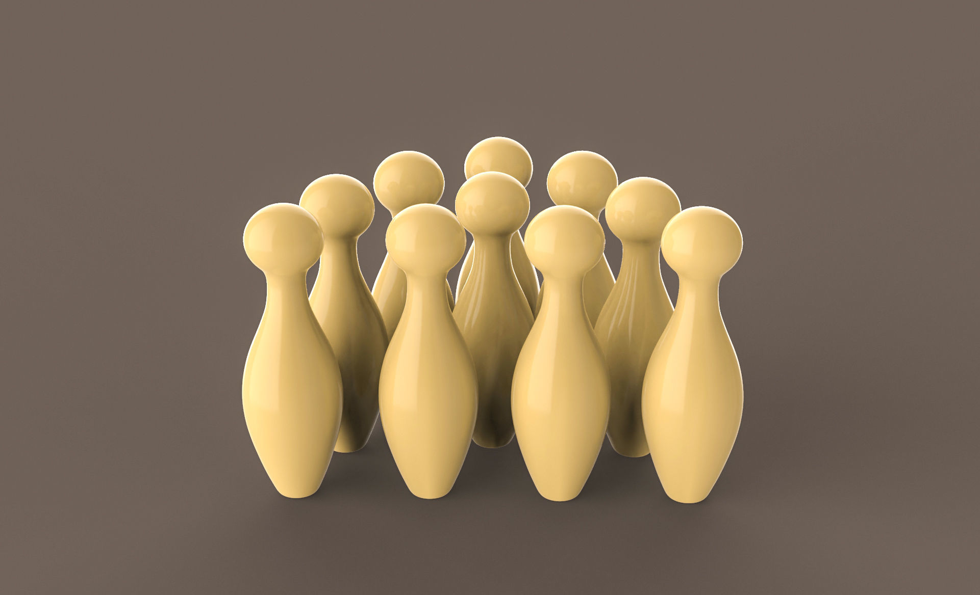 Cartoon Chicken Bowling And Ball Bowling Low-poly 3D model_3