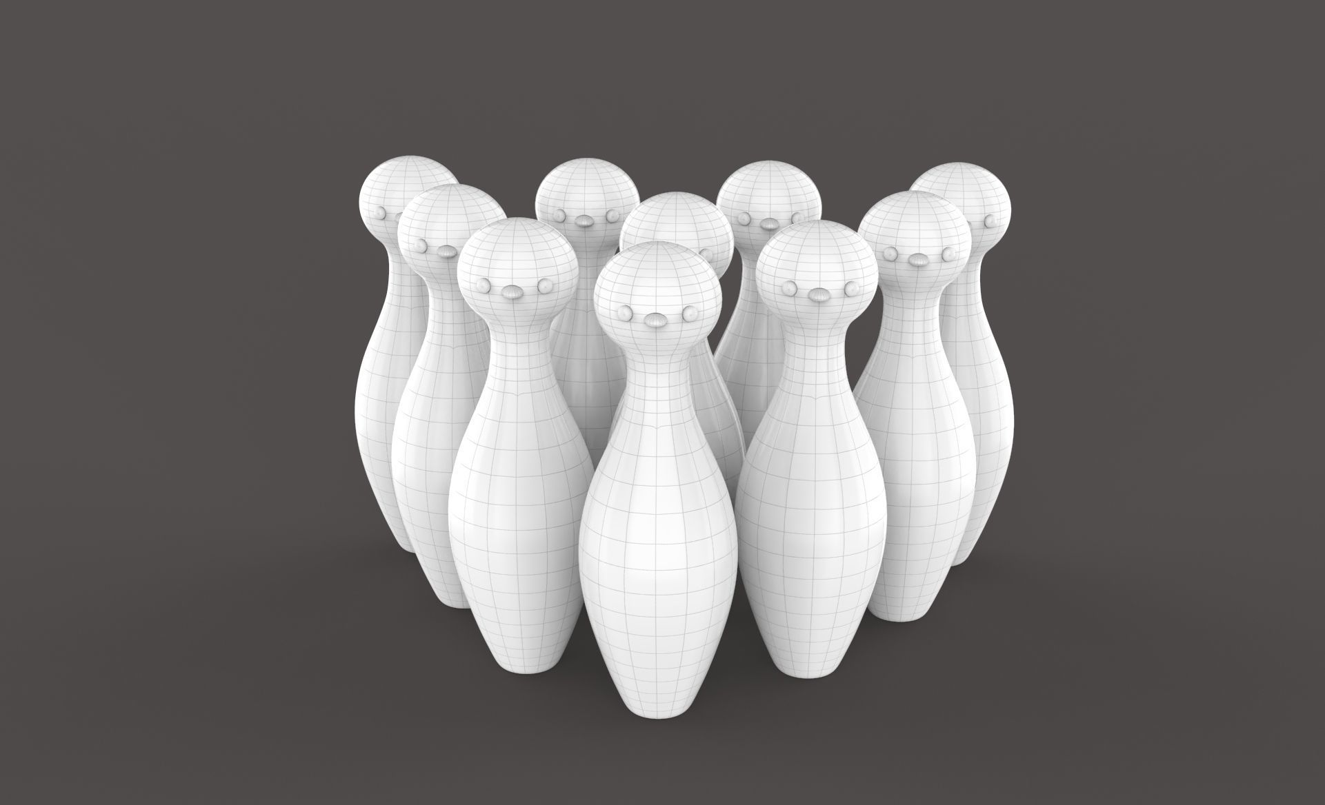 Cartoon Chicken Bowling And Ball Bowling Low-poly 3D model_9