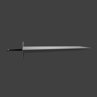 Beginner sword Free 3D model_4