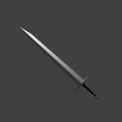 Beginner sword Free 3D model_0