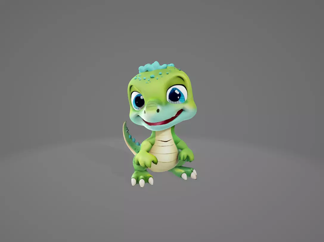 3D Baby dinosaur 3D model_0