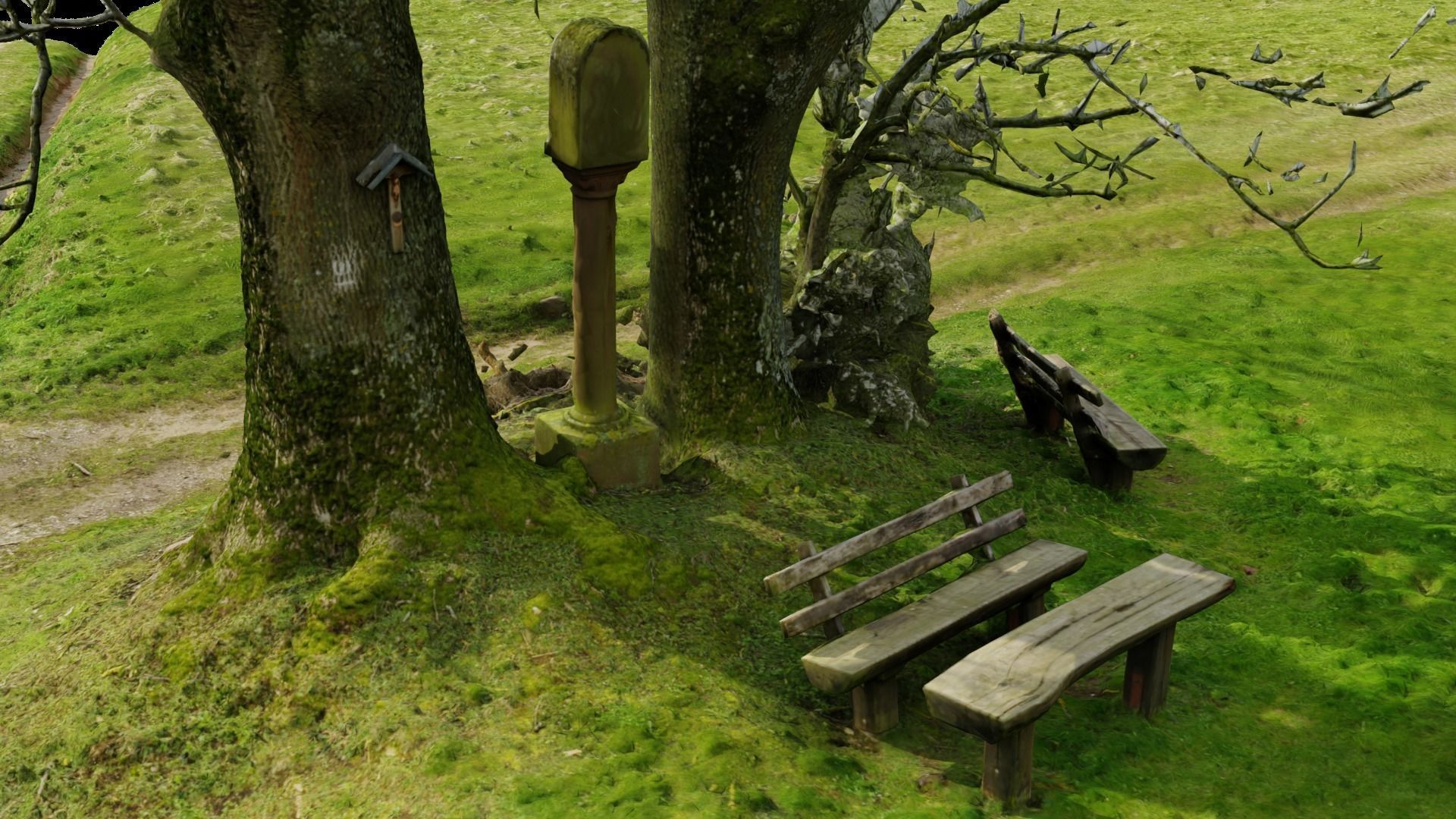 Grass path - 3D Scan EXTREM performance friendly 3D model_3