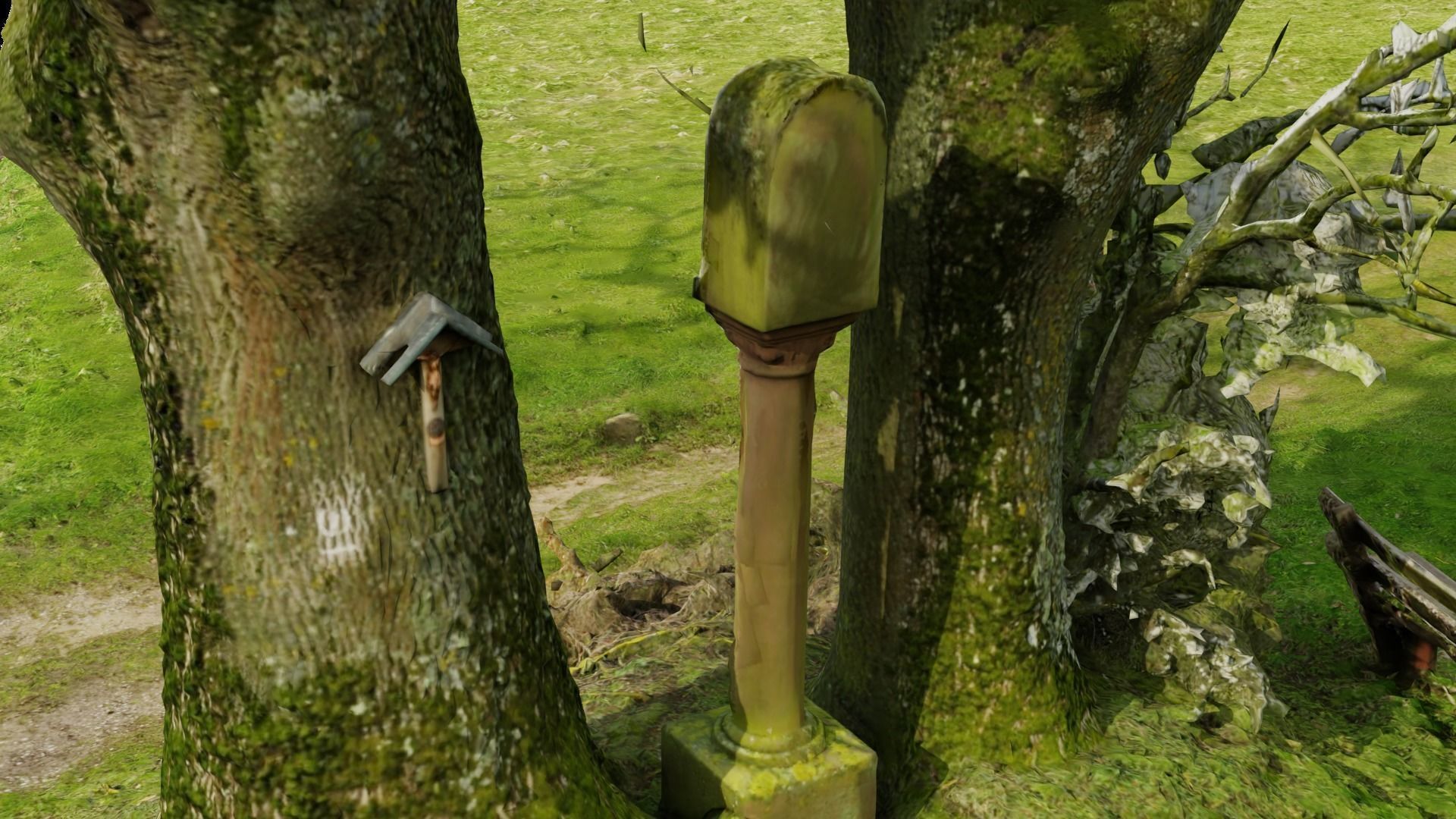 Grass path - 3D Scan EXTREM performance friendly 3D model_2