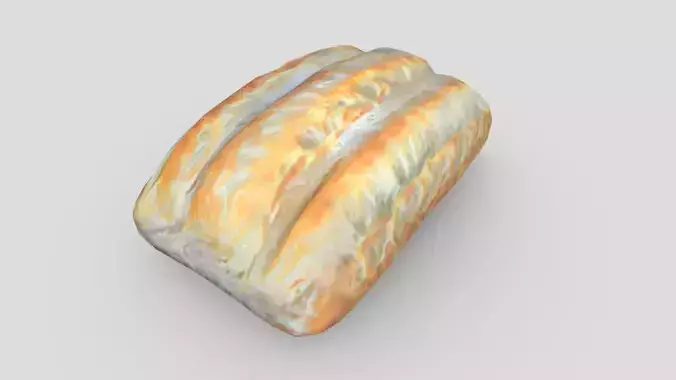 White Bread Low-poly 3D model
