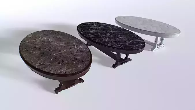 Classic Table 4 Low-poly 3D model