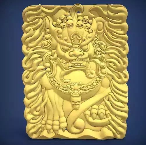 Carved panel painting STL