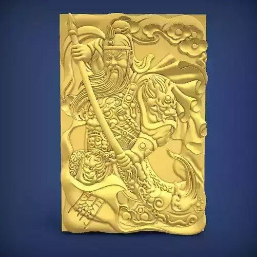 Carved panel painting STL