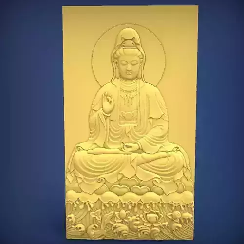 Carved panel painting STL