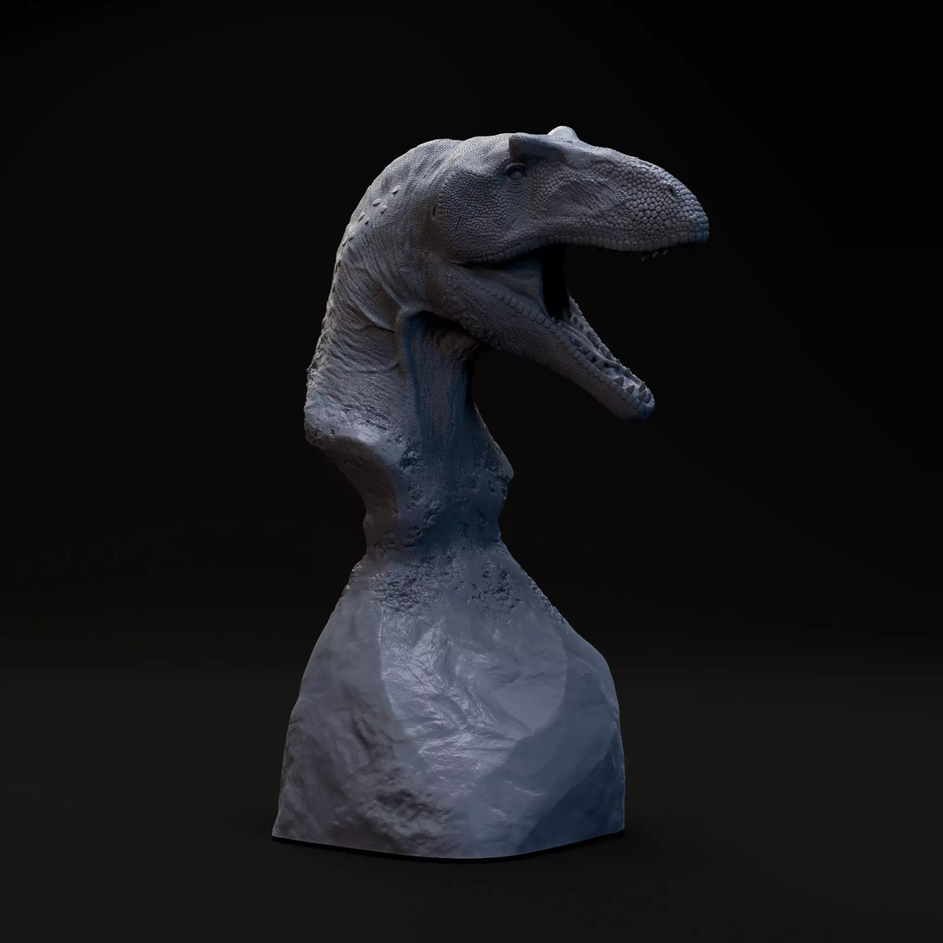 Acrocanthosaurus bust - pre supported 3D print model