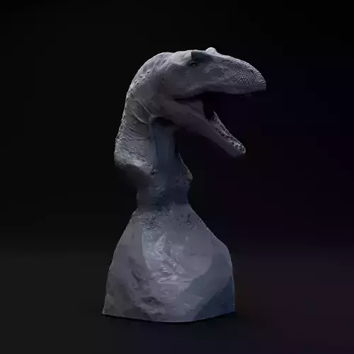 Acrocanthosaurus bust - pre supported 3D print model