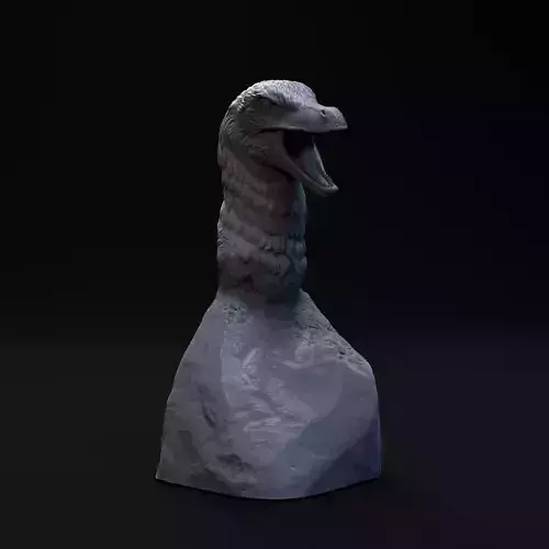 Velociraptor bust - pre supported