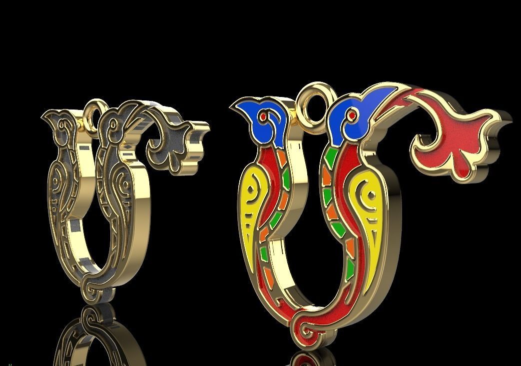 Armenian letters 3D print model_1