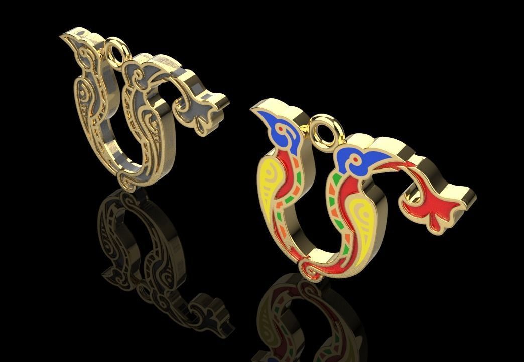 Armenian letters 3D print model_6