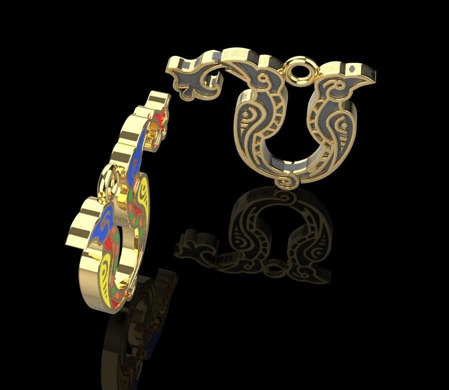 Armenian letters 3D print model_10