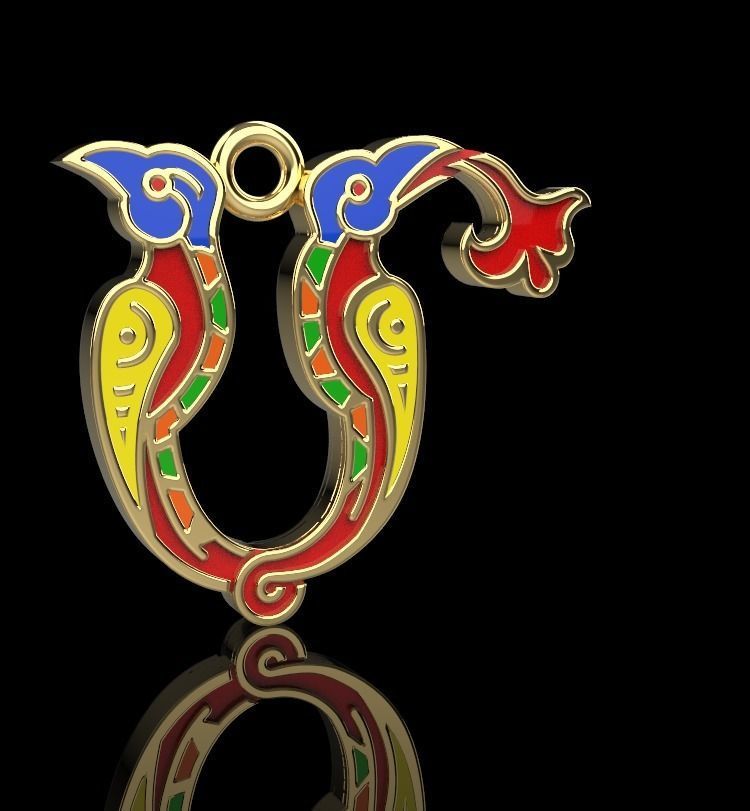 Armenian letters 3D print model_2