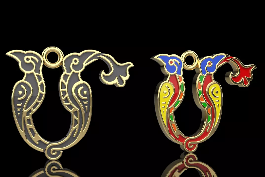 Armenian letters 3D print model_0