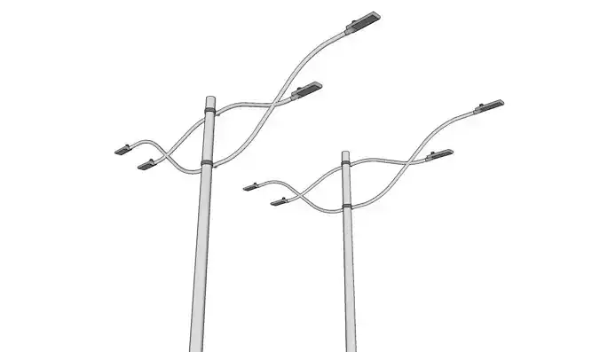 Light Pole - Lamp Post 19 3D model Light Pole - Lamp Post 19 3D model