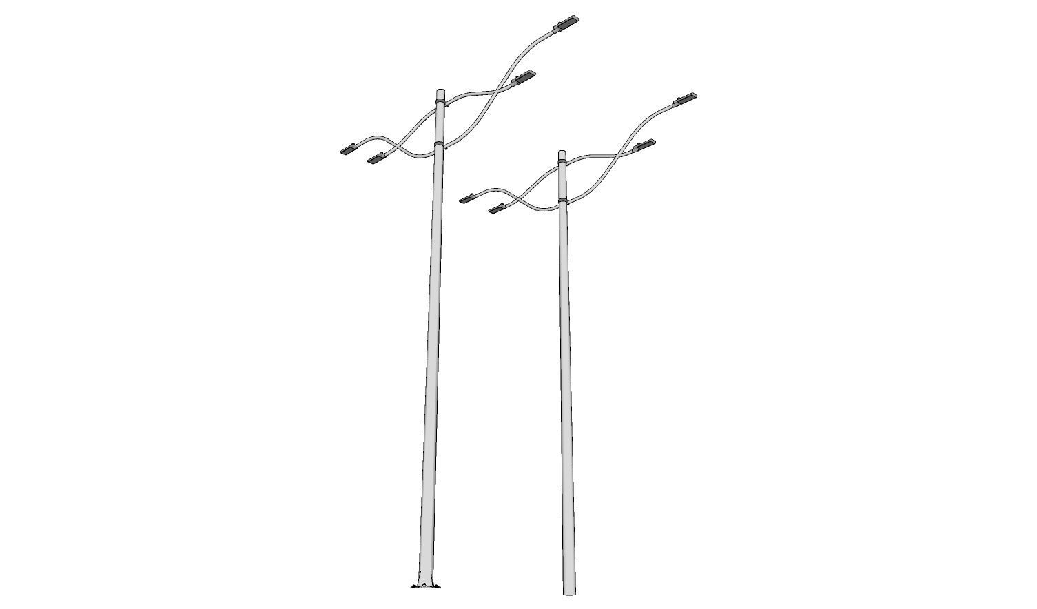 Light Pole - Lamp Post 19 3D model_1