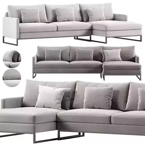 Four Hands Drew 2 Pc Sectional Right Arm Facing Chaise