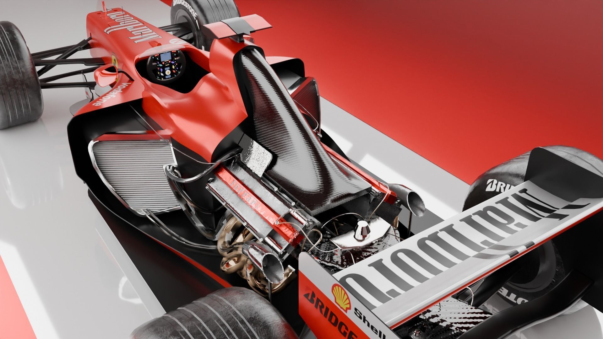 Ferrari F2004 F1 car 3D model_10