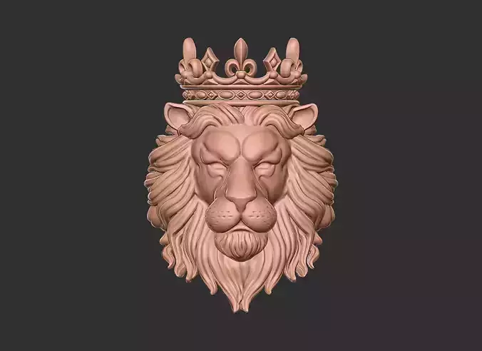 Lion crown 3d print model 3D print model
