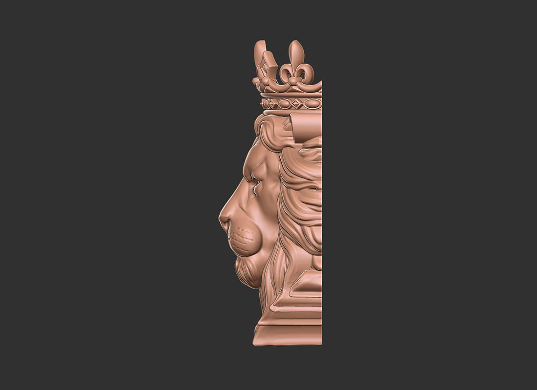 Lion crown 3d print model 3D print model_3
