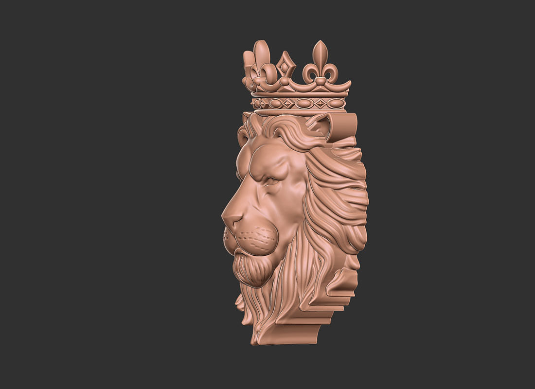 Lion crown 3d print model 3D print model_2
