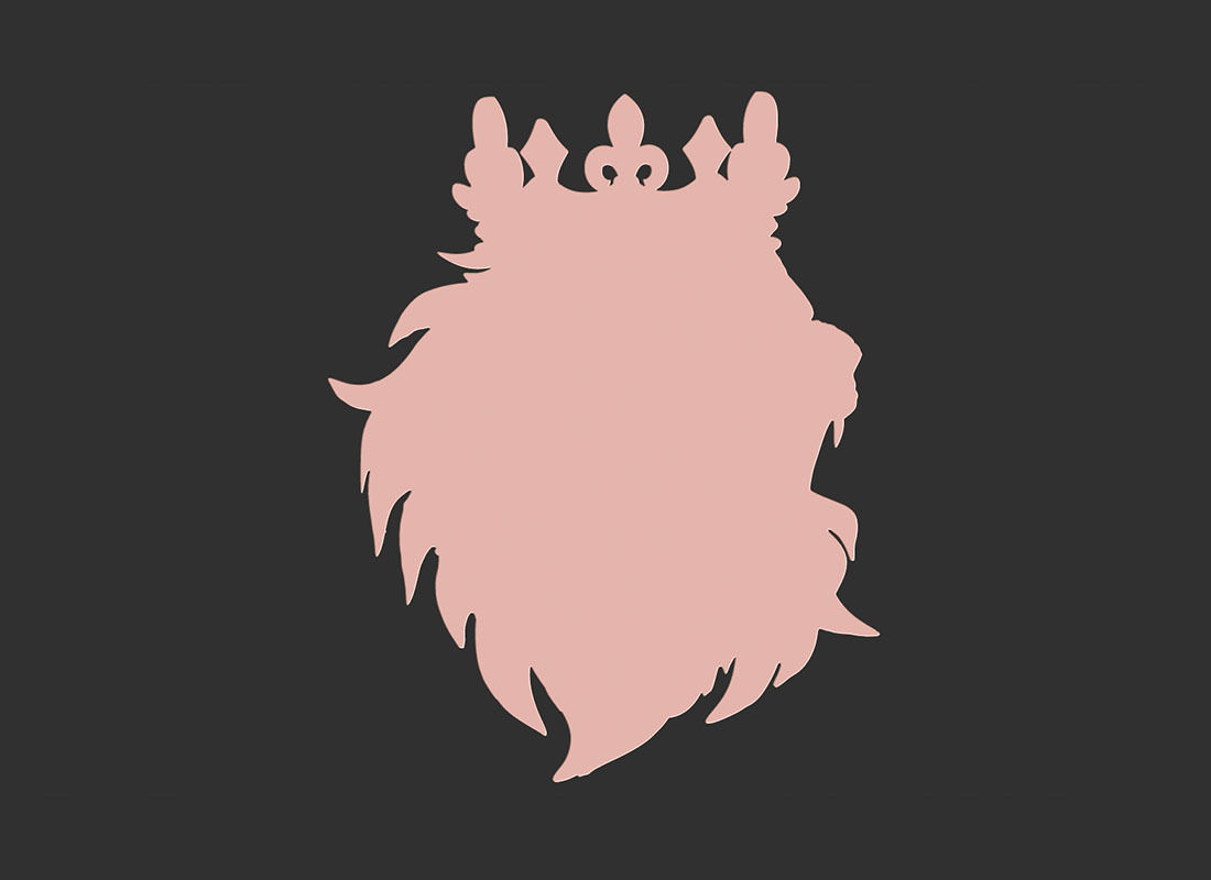 Angry lion crown 2 3d print model 3D print model_4