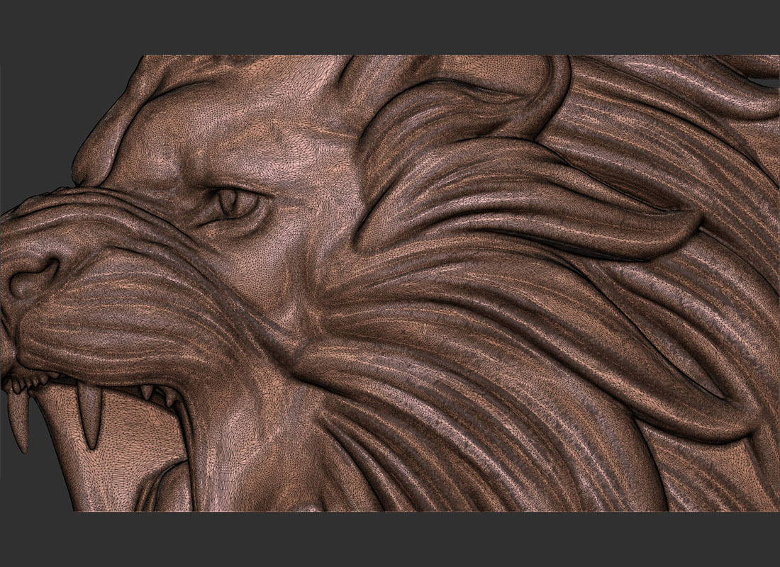 Angry lion crown 2 3d print model 3D print model_6