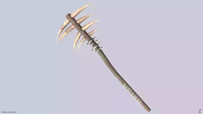 Primal weapon Low-poly 3D model