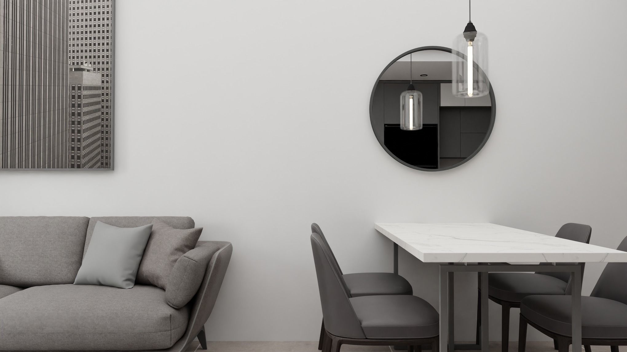 Interior dinner design scene 3D model 3D model_2