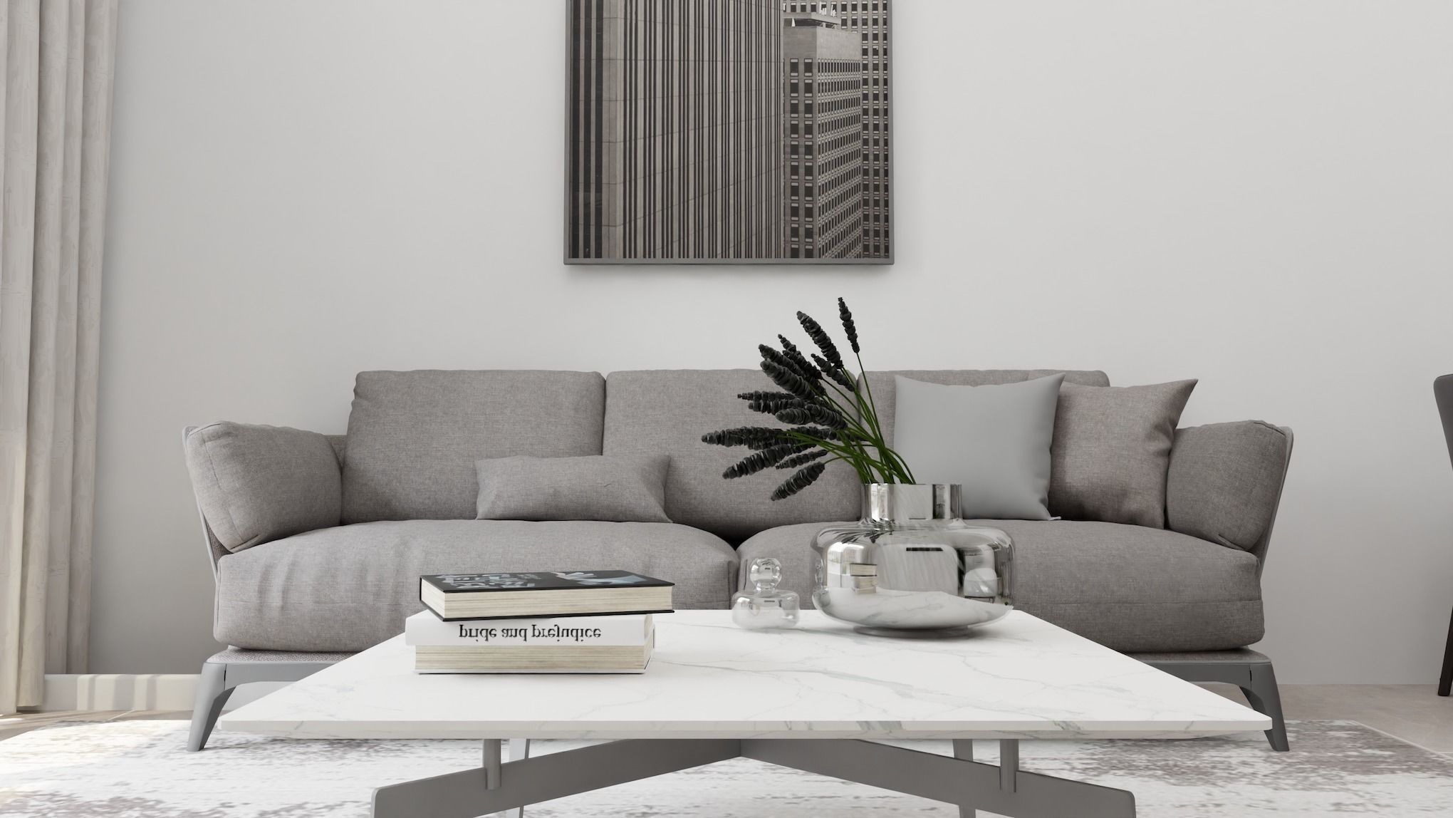 Interior dinner design scene 3D model 3D model_4