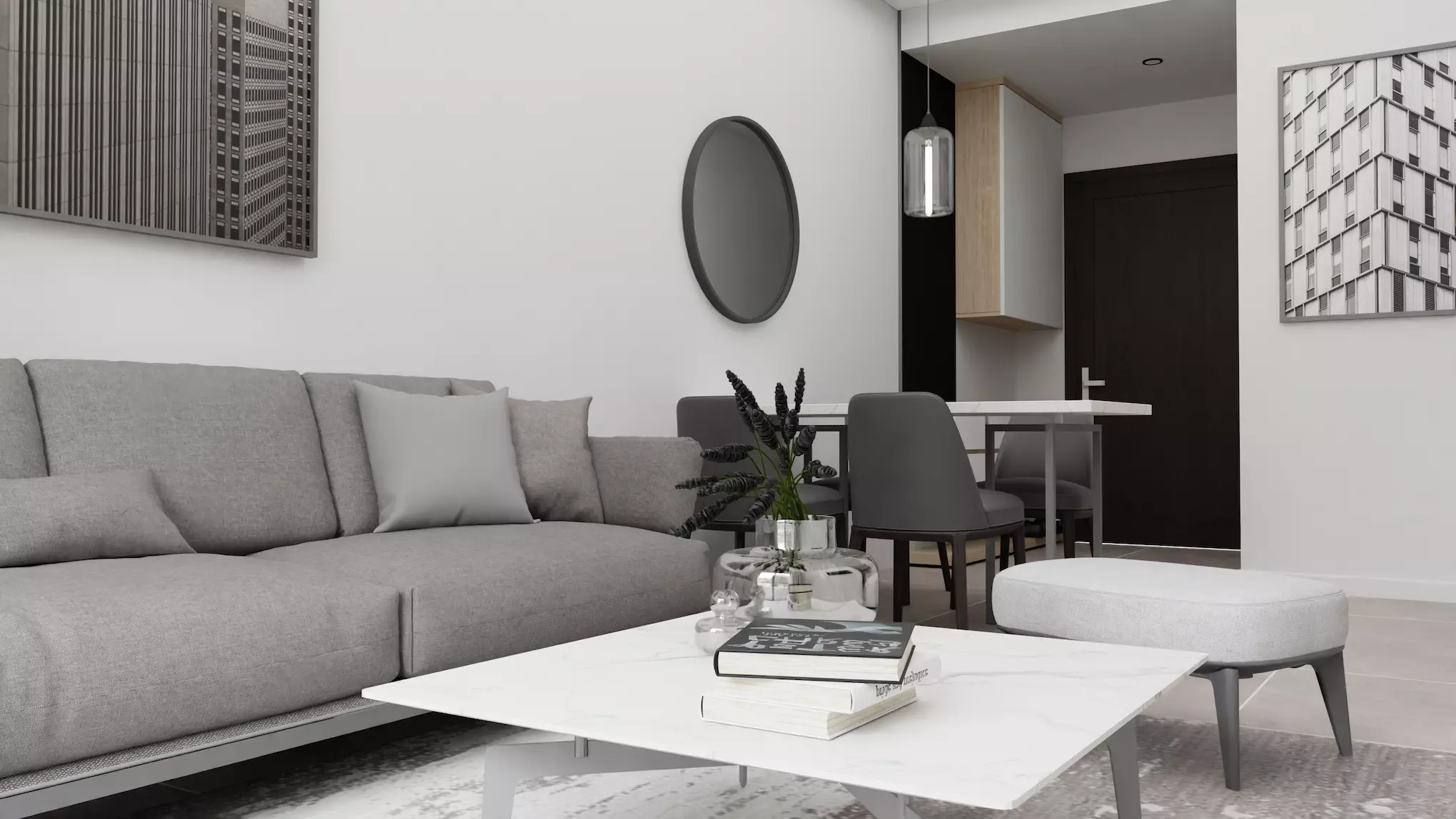 Interior dinner design scene 3D model 3D model_0