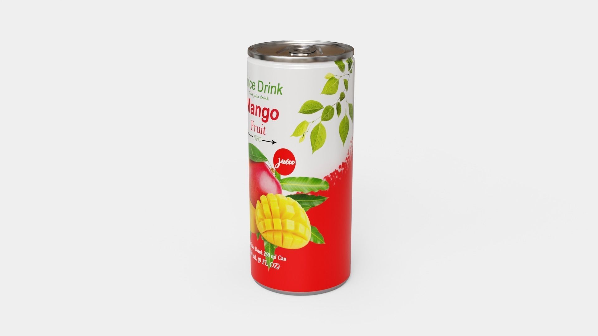 Mango Juice Drink 3D model_2