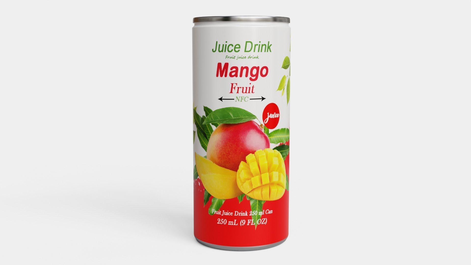 Mango Juice Drink 3D model_4