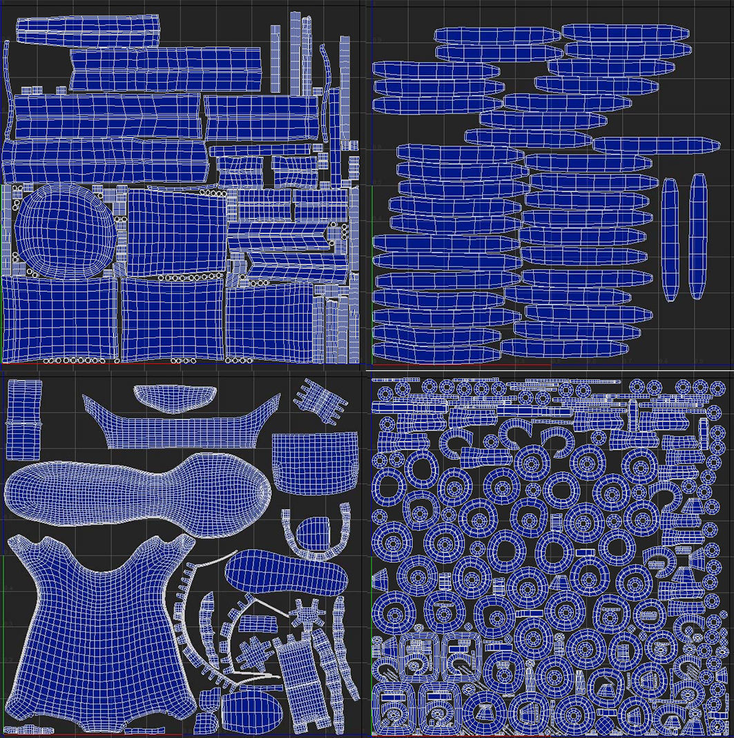 Gothic high heel boot Low-poly 3D model_13