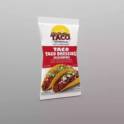 Salsas and Sauces - Taco Seasoning Pack Low-poly 3D model