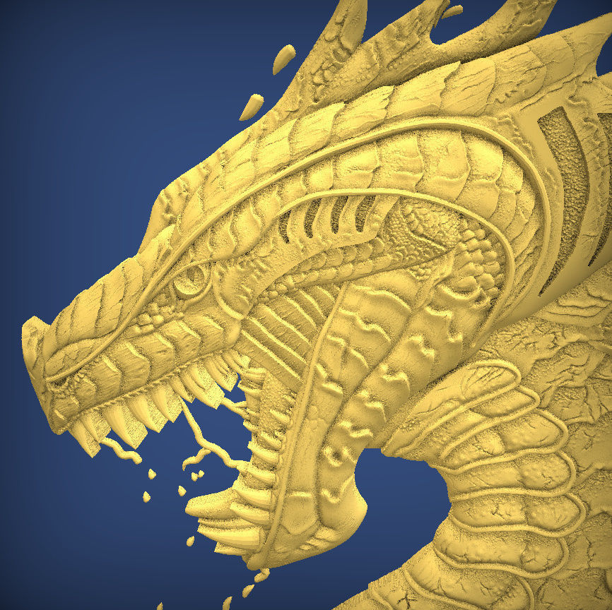 Carved panel painting STL 3D print model_1