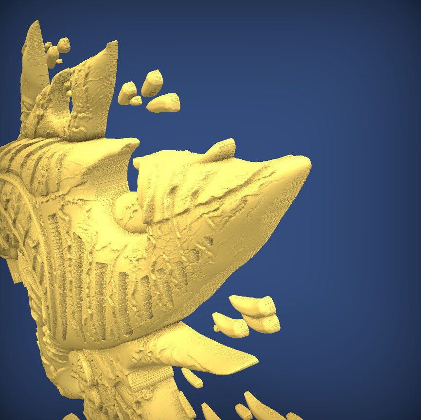 Carved panel painting STL 3D print model_5