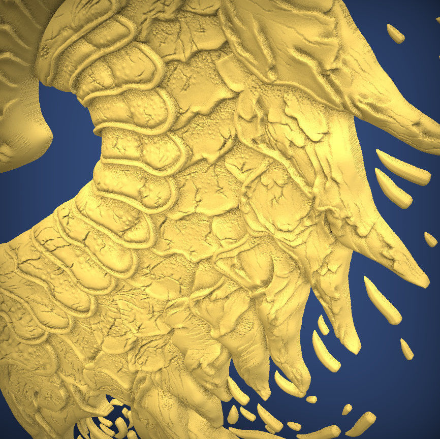 Carved panel painting STL 3D print model_4