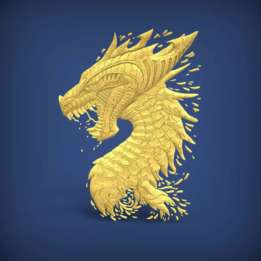 Carved panel painting STL 3D print model_0