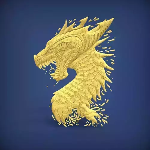 Carved panel painting STL