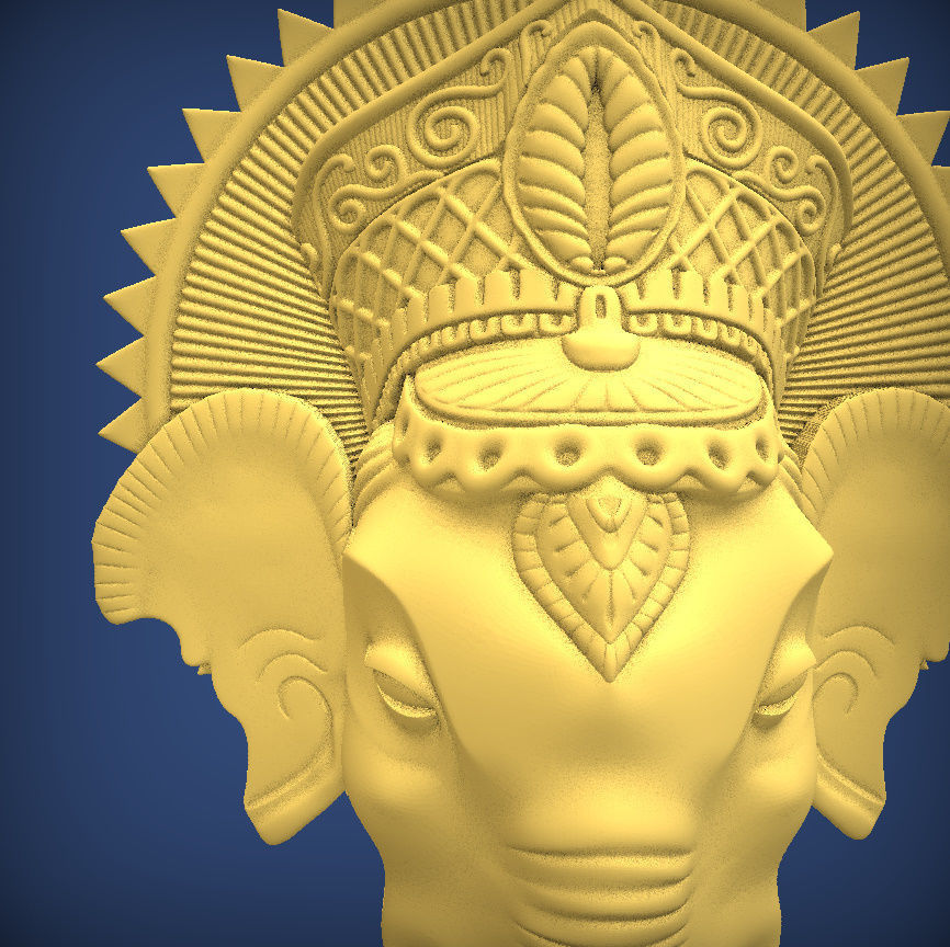 Carved panel painting STL 3D print model_1