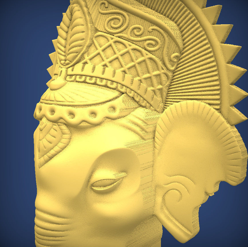 Carved panel painting STL 3D print model_2