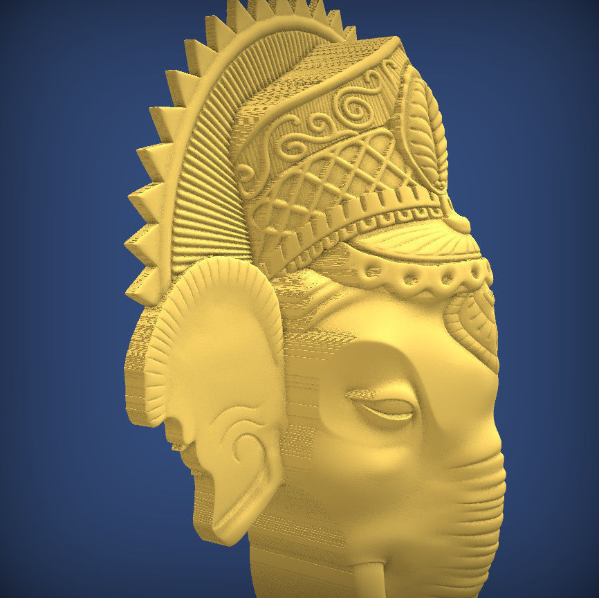 Carved panel painting STL 3D print model_4