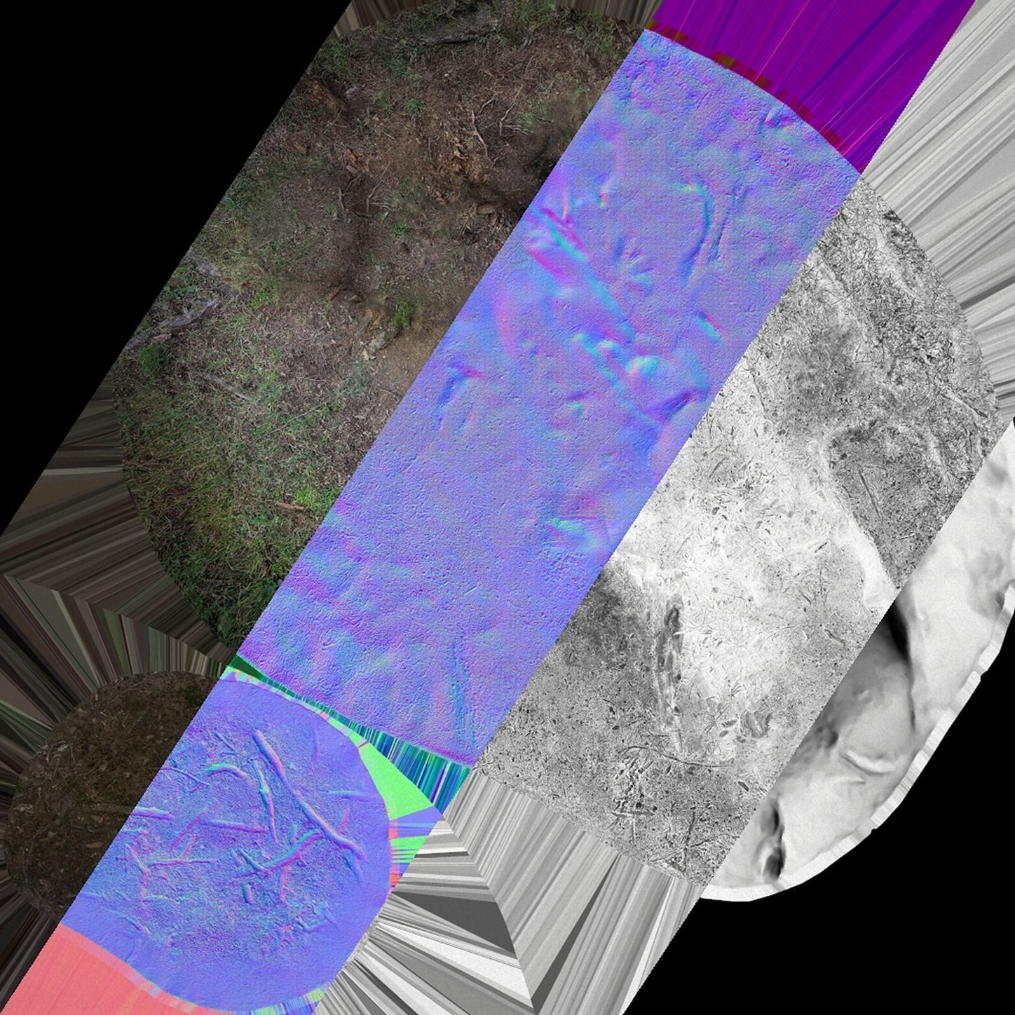 Medieval Wooden Bench and Table in the Mountains Low-poly 3D model_27